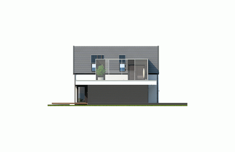 Projekt domu nowoczesnego Markus G1 - elewacja 4
