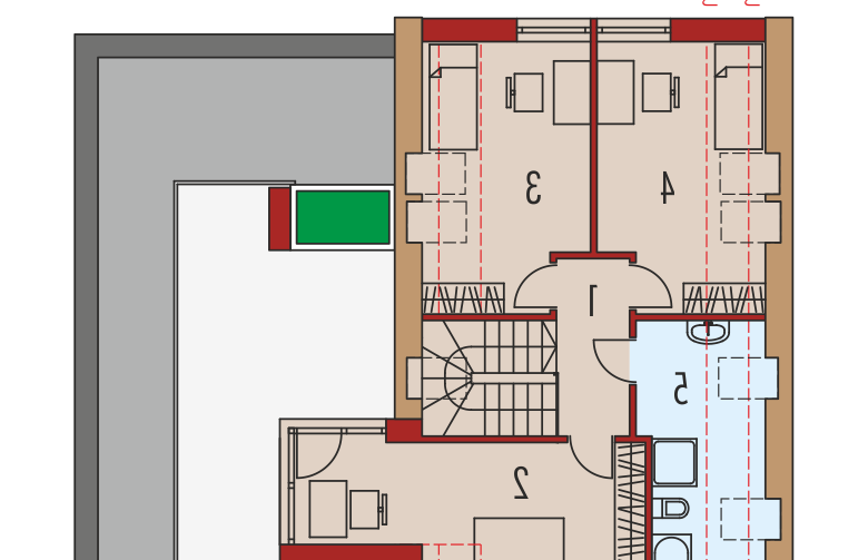 Projekt domu nowoczesnego Markus G1 - poddasze