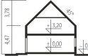 Projekt domu nowoczesnego Markus G1 - przekrój 1