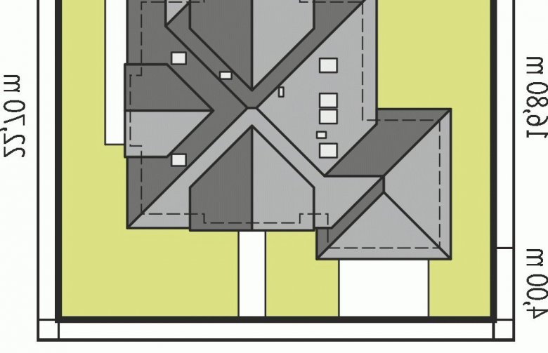 Projekt domu tradycyjnego Naomi II G2 - Usytuowanie - wersja lustrzana