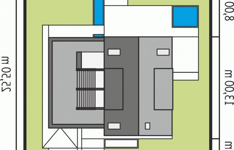 Projekt domu nowoczesnego Neo G1 ENERGO - Usytuowanie - wersja lustrzana