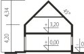 Projekt domu nowoczesnego Neo G1 ENERGO - przekrój 1