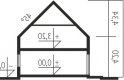 Projekt domu nowoczesnego Neo II G1 ENERGO - przekrój 1