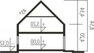 Przekrój projektu Neo II G1 ENERGO w wersji lustrzanej