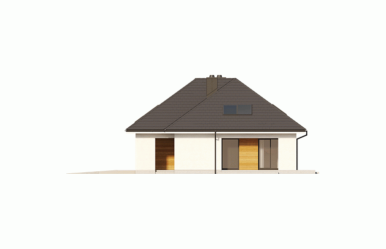 Projekt domu z poddaszem Olaf G2 - elewacja 2