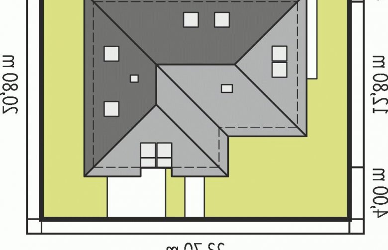 Projekt domu z poddaszem Olaf G2 - Usytuowanie - wersja lustrzana