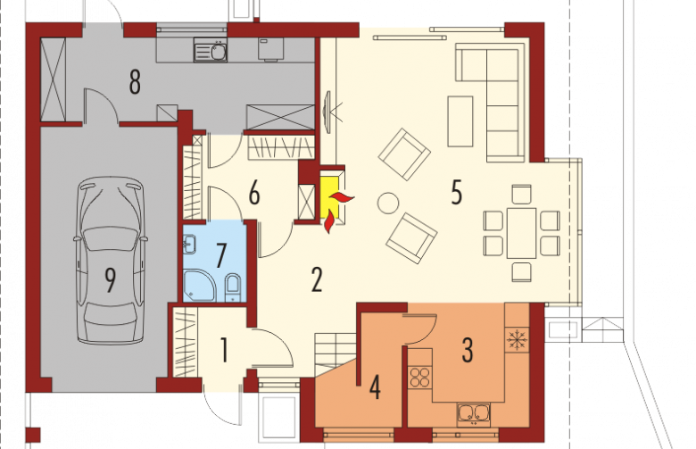 Projekt domu nowoczesnego Pablo II G1 MULTI-COMFORT - parter