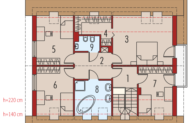 Projekt domu nowoczesnego Pablo II G1 MULTI-COMFORT - poddasze