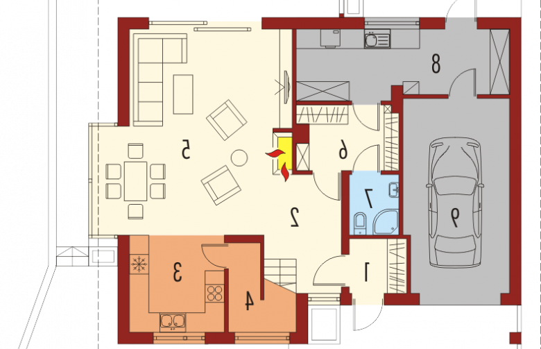 Projekt domu nowoczesnego Pablo II G1 MULTI-COMFORT - parter