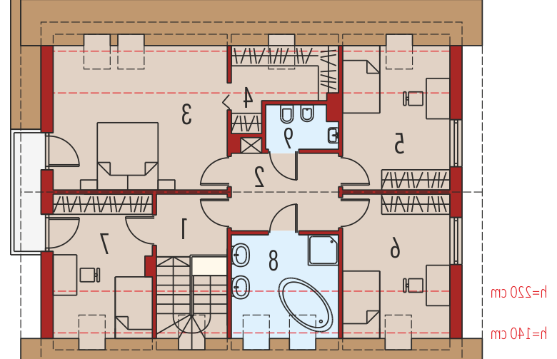 Projekt domu nowoczesnego Pablo II G1 MULTI-COMFORT - poddasze