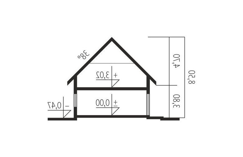 Projekt domu nowoczesnego Pablo II G1 MULTI-COMFORT - przekrój 1