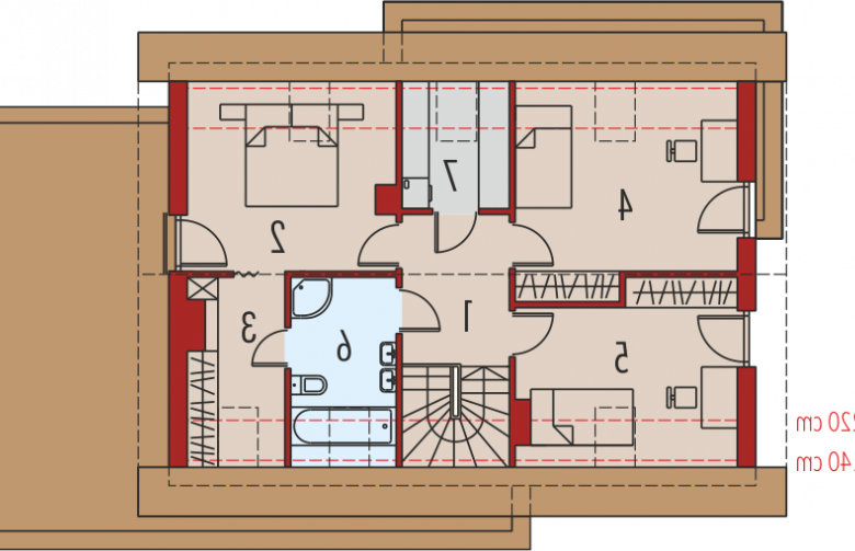 Projekt domu nowoczesnego Patryk G1 MULTI-COMFORT - poddasze