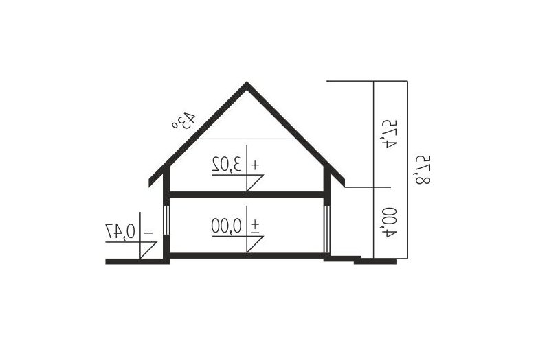 Projekt domu nowoczesnego Patryk G1 MULTI-COMFORT - przekrój 1