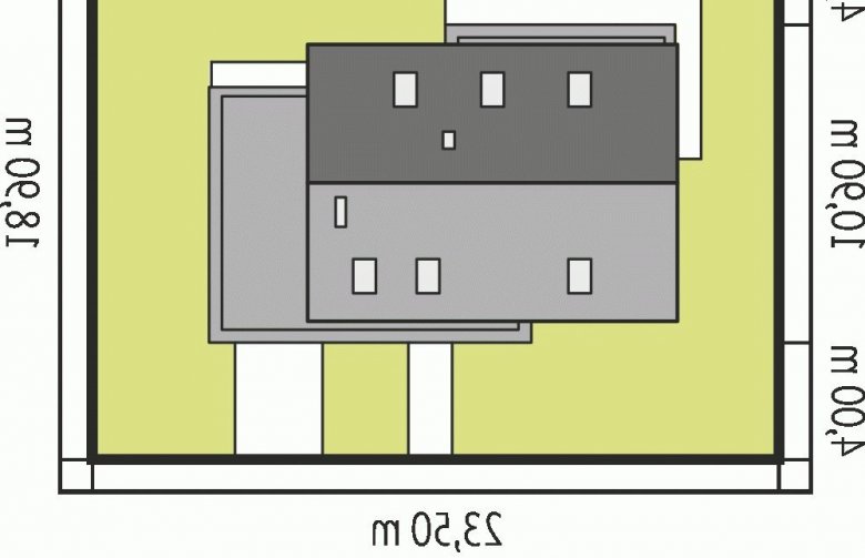 Projekt domu nowoczesnego Patryk III G1 - Usytuowanie - wersja lustrzana