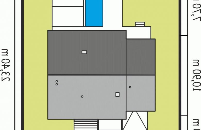 Projekt domu tradycyjnego Pedro G1 ENERGO - Usytuowanie - wersja lustrzana