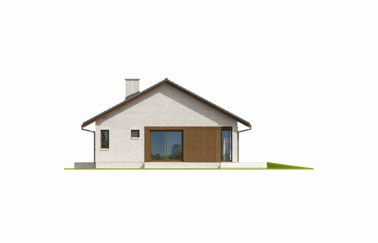 Projekt domu jednorodzinnego Rafael V - elewacja 4