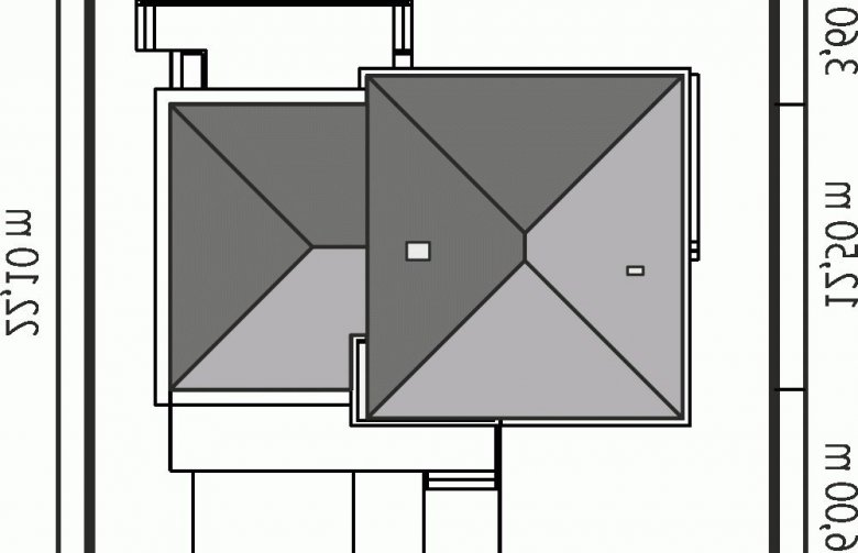Projekt domu piętrowego Rodrigo G2 MULTI-COMFORT - Usytuowanie - wersja lustrzana