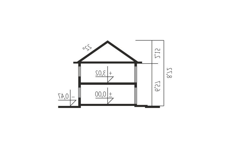 Projekt domu piętrowego Rodrigo G2 MULTI-COMFORT - przekrój 1