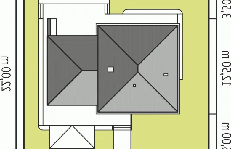 Projekt domu piętrowego Rodrigo II G2 - Usytuowanie - wersja lustrzana