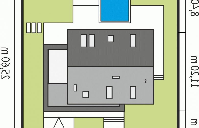 Projekt domu tradycyjnego Santiago G1 ENERGO - Usytuowanie - wersja lustrzana