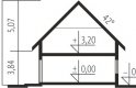 Projekt domu tradycyjnego Santiago G1 ENERGO - przekrój 1