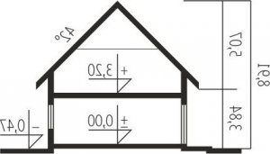 Przekrój projektu Santiago G1 ENERGO w wersji lustrzanej