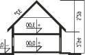 Projekt domu jednorodzinnego Seweryna G2 Mocca - przekrój 1