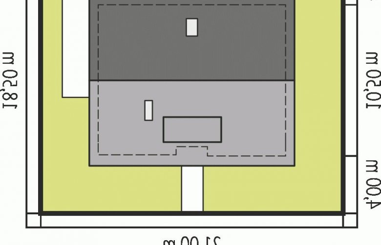 Projekt domu jednorodzinnego Swen - Usytuowanie - wersja lustrzana