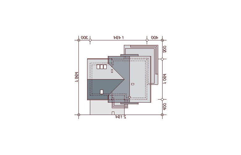 Projekt domu jednorodzinnego Noelia Bis 2M - Usytuowanie - wersja lustrzana