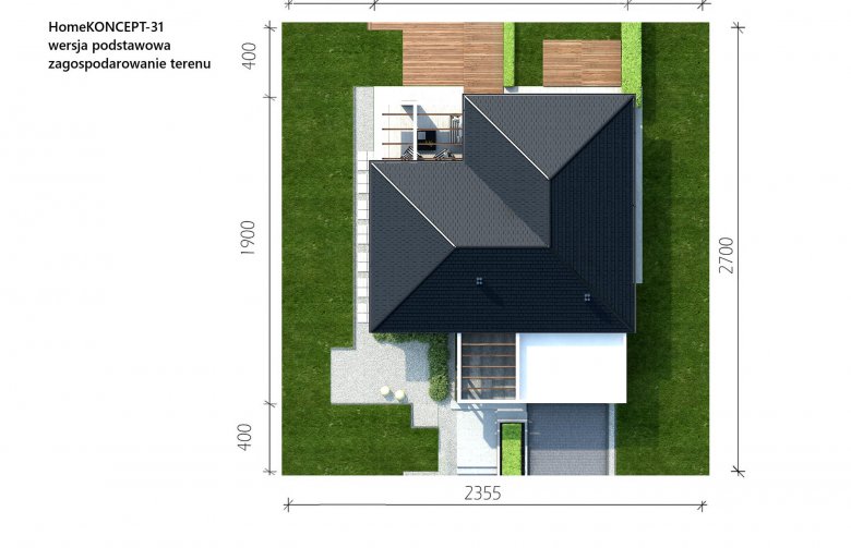 Projekt domu nowoczesnego HomeKoncept 31 - Usytuowanie