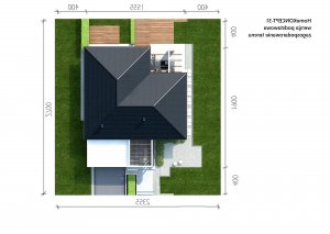 Usytuowanie budynku HomeKoncept 31 w wersji lustrzanej