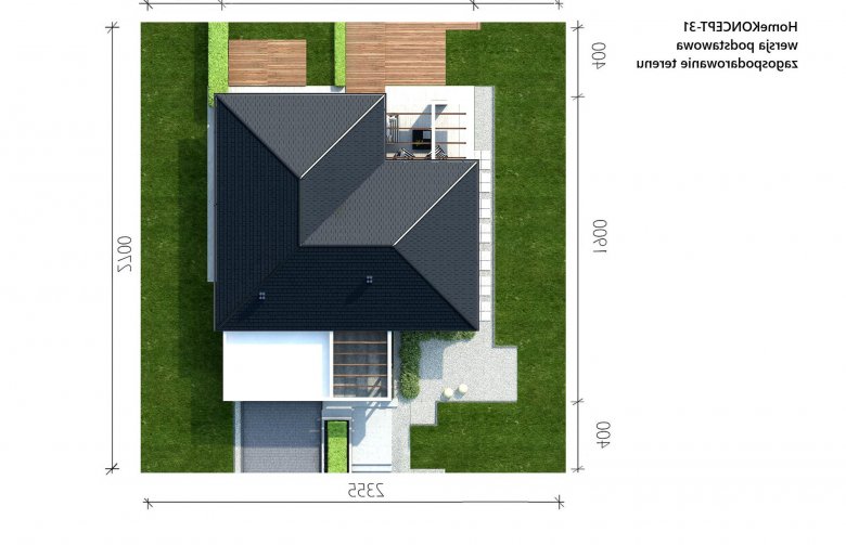 Projekt domu nowoczesnego HomeKoncept 31 - Usytuowanie - wersja lustrzana