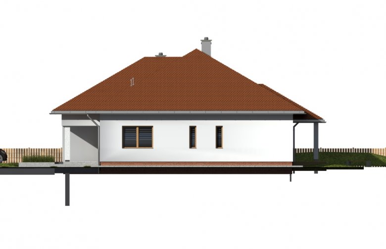 Projekt domu dwurodzinnego TK70 - elewacja 2