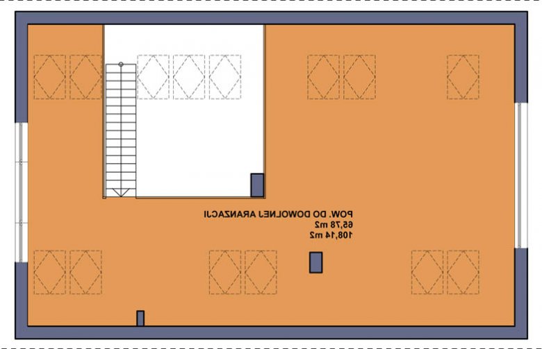 Projekt domu z poddaszem TK17 - poddasze