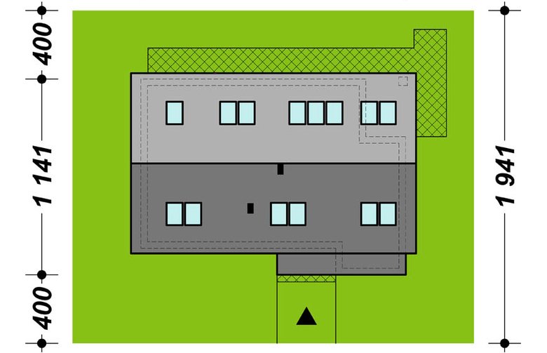 Projekt domu z poddaszem TK17 - Usytuowanie