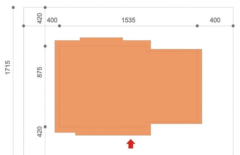 Projekt domu tradycyjnego Guliwer N 2G - Usytuowanie