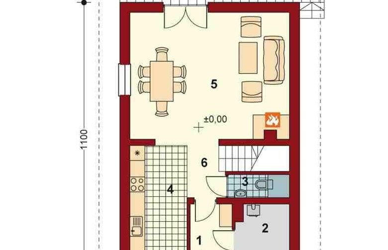 Projekt domu wielorodzinnego Piotrek - parter