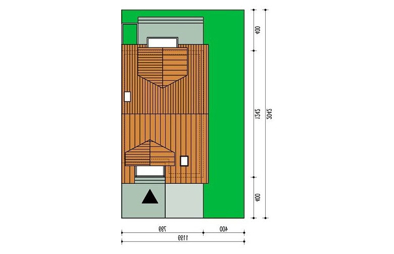 Projekt domu parterowego Malwina - Usytuowanie - wersja lustrzana