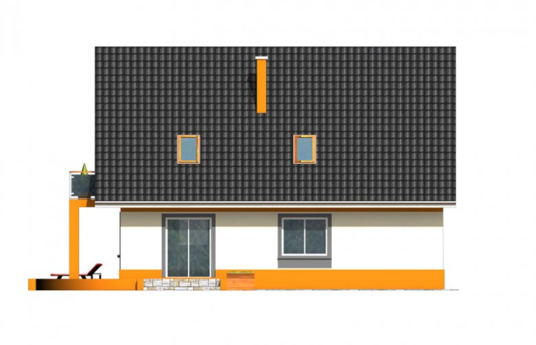 Projekt domu wielorodzinnego Rino - elewacja 4