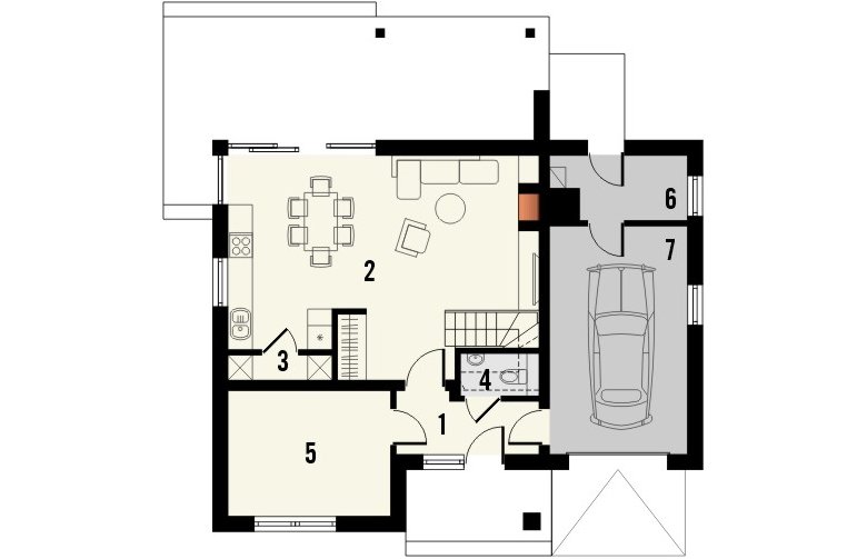 Projekt domu jednorodzinnego GUARANA 2 - 