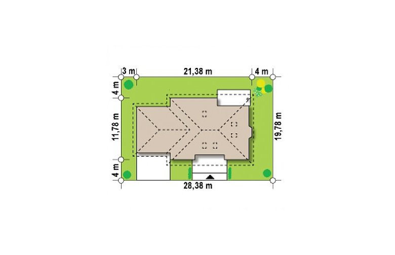 Projekt domu z poddaszem Z10 GL2 stu - Usytuowanie