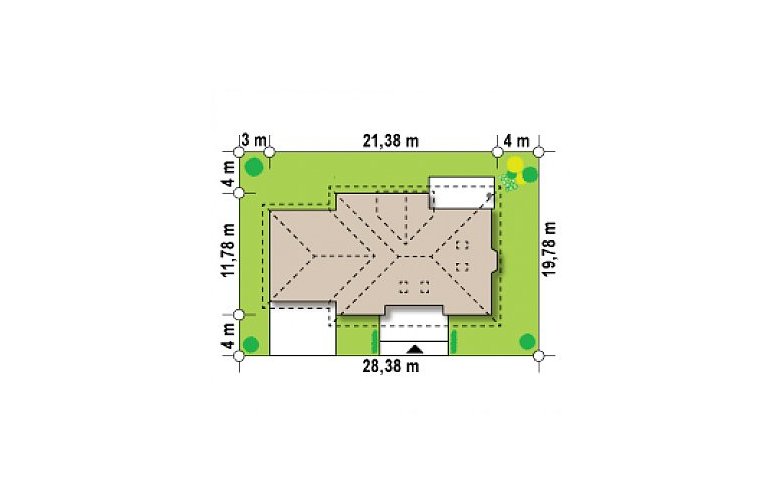 Projekt domu z poddaszem Z10 GL2 STU bk - Usytuowanie