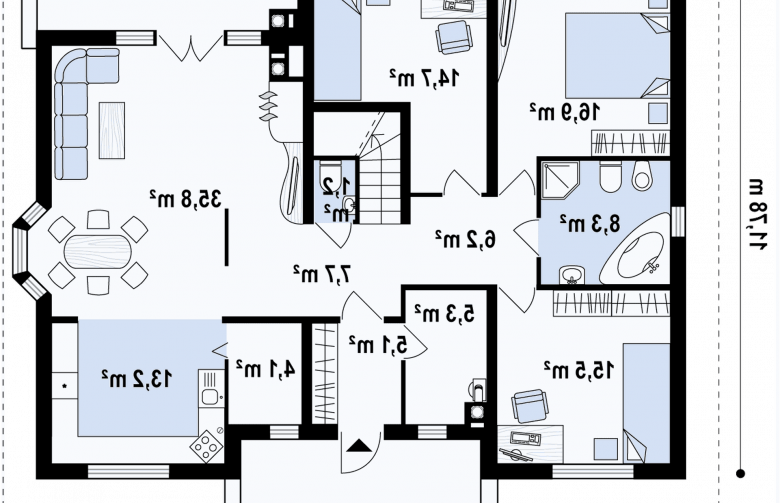 Projekt domu parterowego Z10 stu 30 - 