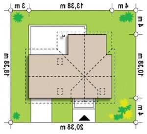 Usytuowanie budynku Z13 GP t w wersji lustrzanej