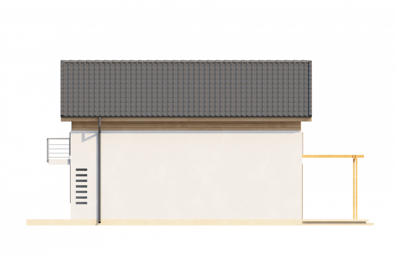 Projekt domu z poddaszem Z38 plus - elewacja 1