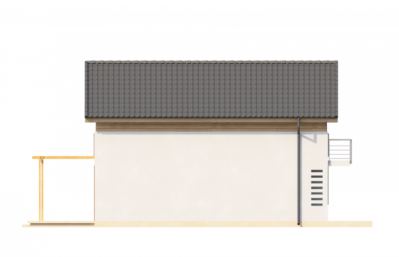 Projekt domu z poddaszem Z38 plus - elewacja 1