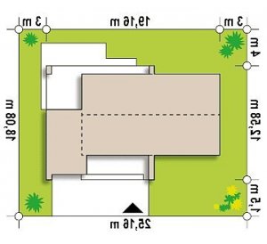 Usytuowanie budynku Z53 A w wersji lustrzanej