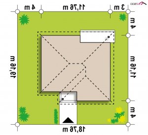 Usytuowanie budynku Z64 + w wersji lustrzanej