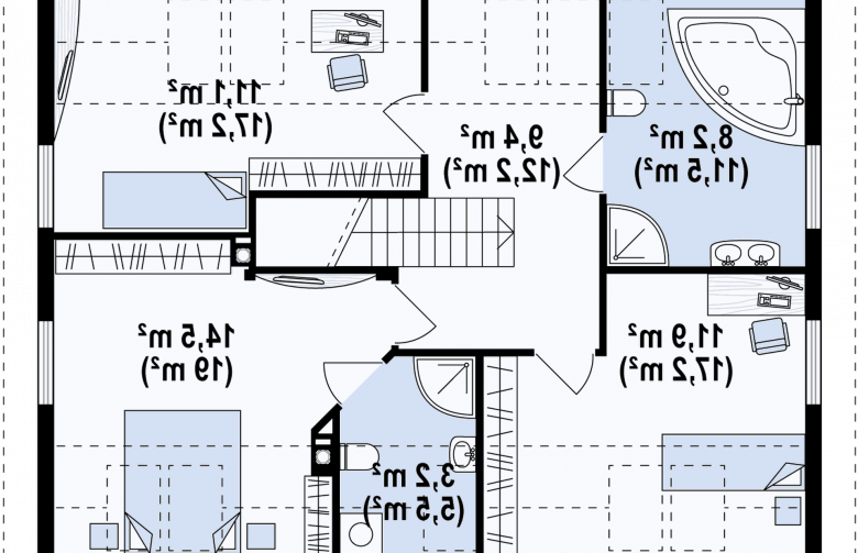 Projekt domu z bala Z66 D zp - 