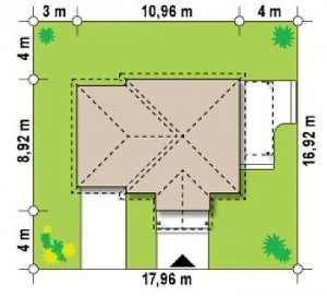 Usytuowanie budynku Z73 L GL